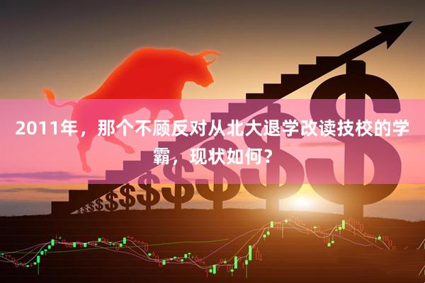 2011年，那个不顾反对从北大退学改读技校的学霸，现状如何？